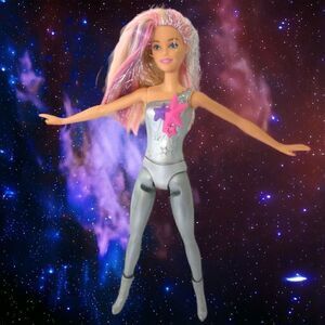 Barbie Starlight Adventure Doll 2013 Figure Silver Body No Clothes Sparkly Hair.